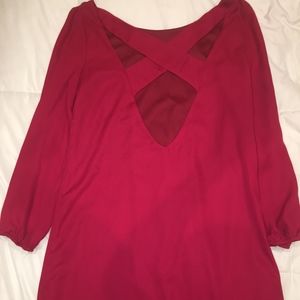 Open back mini cocktail dress